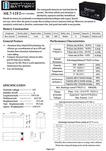 12v 7Ah F2 Замена На Батеријата За Кантех Телефон Влез Систем-4 Пакет
