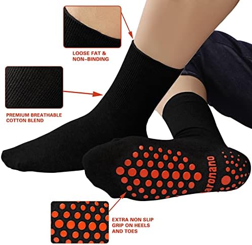 Aaronano не лизгачки чорапи женски болнички чорапи кои не се лизгаат чорапи со јога за мажи 5 пара