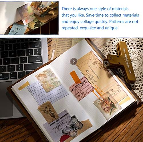 Викаски гроздобер бележник DIY материјал хартија 365 листови за белешки за книги за материјали за хартија за уметност занаетчиски дневник списание