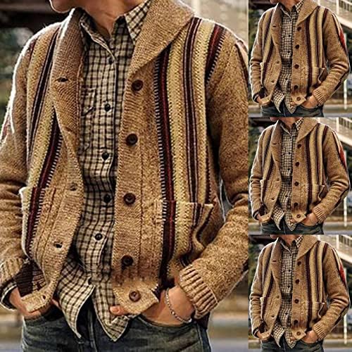 Јакни за мажи есен и зимска мода лабава кардиган топла лаптолна јакна џемпер зимска јакна
