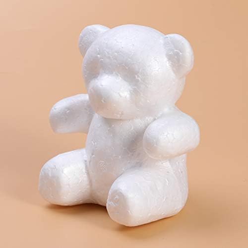 Моделирање на форма за моделирање на форма на пена 4 парчиња мечка од пена, моделирање полистирен пена мечка мувла бела DIY занает за