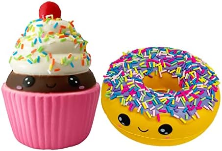 АСМФУОЈ крофна и сладолед чаша за торта бавно растат играчки за деца за деца роденденски подарок Squishys squishi стискаат играчки