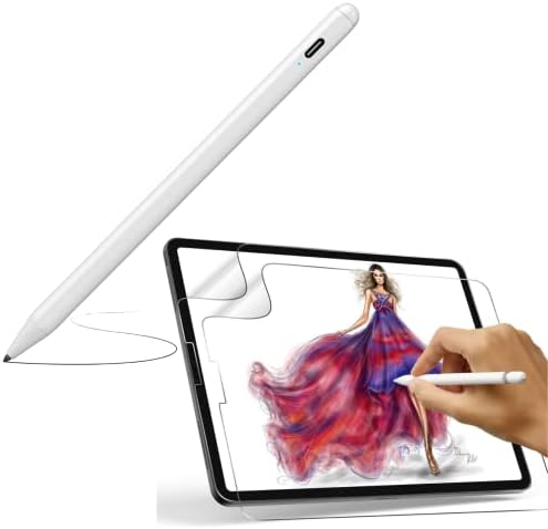 Пенкало за стилот за iPad со отфрлање на дланката, заштитник на екранот на хартија компатибилен со iPad Air 4 -та генерација, за iPad Pro 11…