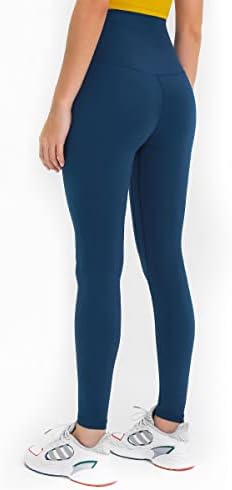 Wavar женски хеланки со внатрешен џеб Супер висока половината јога Панталона Панталона Контрола на стомакот за вежбање во теретана