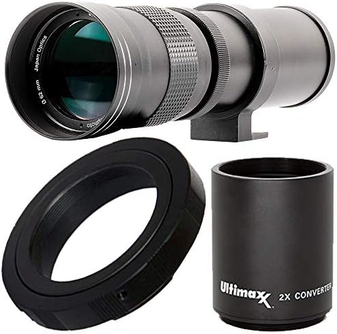 Ultimaxx 420-800mm f/8.3-16 HD прирачник Телефото зум Т-Монт Леќа Комплет за Canon EOS 9000D 800D 760D 750D 700D 1300D 1200D T100, 4000D,