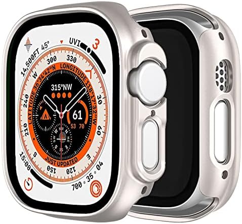 Miimall компатибилен за Apple Watch Ultra 49mm Case Hard PC [без заштитник на екранот], ултра-тенок лесен шокпорен за жени за заштита