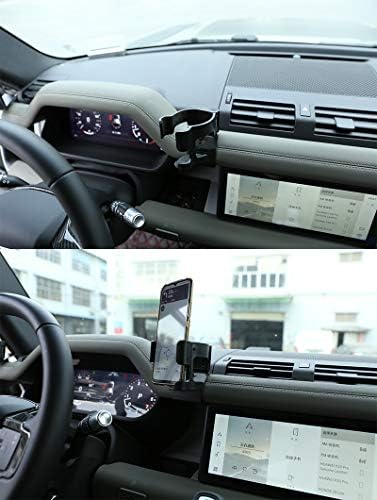 Телефонска лулка за Land Rover Defender 110 2020 2021 Alumium Alloy Center Console Console за мобилни телефони Trim Car Accessory