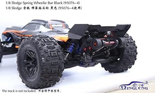 Qingleng најлон цврста и стабилна лента со тркала со двојна пролетна тампон за Traxxas 1/8 Sledge Monster Truck 95076-4 - црни