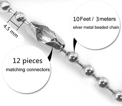 4,5 мм со дијаметар со монистра за влечење на ланец со конектор, ланец со ролери со брада од 10 стапки со 12 конектори за појавување