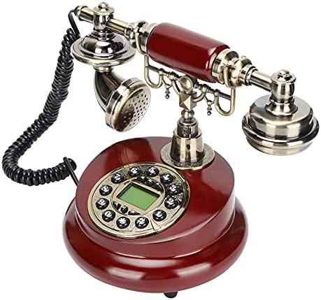 VBestlife CT - 8026 Класичен фиксни телефонски телефон, ретро носталгичен телефон во стилот на ЕУ, FSK/DTMF жичен стар моден антички телефон
