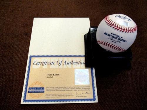 Тони Кубек 1957-1965 Њујорк Јенкис Потпиша Авто 100-ти Ен л/Е Омл Бејзбол Штајнер - Автограм Бејзбол