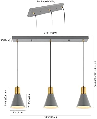 Athонатан Ј jyl6134c Аполо 33,5 3-светлосен среден век модерен линеарен линеарен линеарен LED приврзок современ, глам, скандинавски