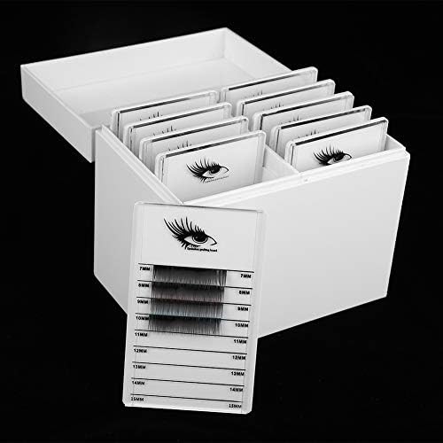 Salmue 10 слоеви кутија за складирање на продолжување на трепките, акрилни лажни трепки за шминка за шминка, држачи за шминка, алатка