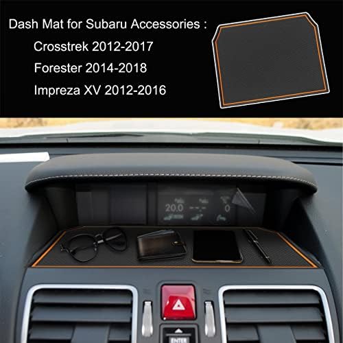 Сеншин цртичка Мат за Субару Импреза XV 2012- додатоци на Subaru Crosstrek 2012-2017 Subaru Forester 2014-2018 Dashboard Cover Enterior Non-Slip
