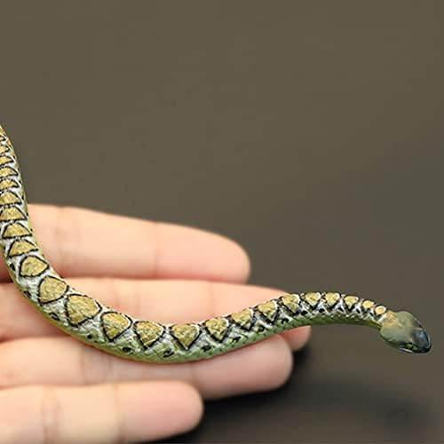 Sewroro Fake Rattlesnake лажна штракачка змија Реална гумена змија фигура статуа за Ноќта на вештерките шега реквизити за Ноќта на вештерките,