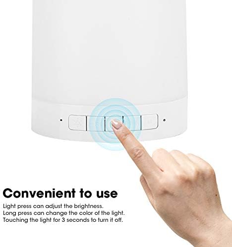 Pusokei безжичен звучник за Bluetooth Mini Night Light Sounder со звучник на допир на допир со раце 10 милиони растојание за пренос