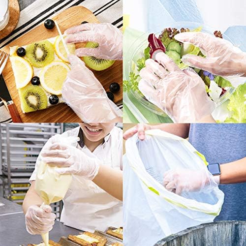 Теивио Ракавици За Еднократна Употреба, 1000 Парчиња Пластични Ракавици За Готвење Во Кујна Чистење Ракување Со Храна