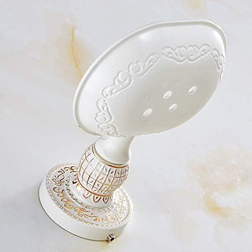 Ретро врежана луркси бања антички бронзен финиш сапун корпа сапун сапун држач за сапуни додатоци за бања бело