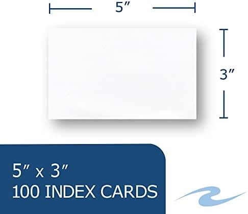 Рикање на пролетни мини индекс картички 3 x2.5, 200 брои, 100 бела управувана хартија, во држач за фиоки на манастир, празно на грб