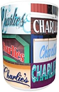 Чарли кафе кригла / чаша - користејќи фотографии со знаци на вистинско име - персонализирано