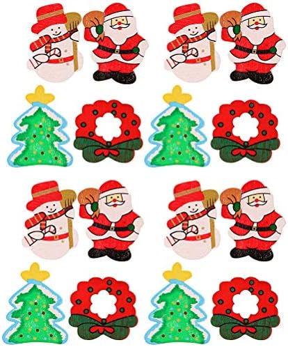 ABOOFAN 20 парчиња Божиќни Парчиња ВО Боја НА Дрво DIY Дрвени Чипови Украси Од Дрво Забава Корист