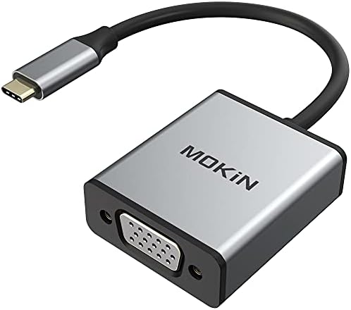 USB C до VGA адаптер, Mokin USB C до VGA адаптер кабел за MacBook Pro 2018/2017, iPad Pro/MacBook Air 2018, Samsung Galaxy