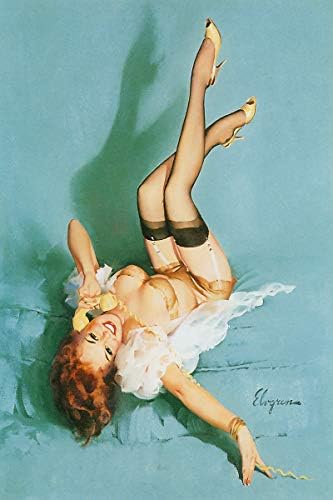 Правилниот број уметник Гил Елвгрен Гроздобер класичен пин -постери за девојчиња Печати - 11x17
