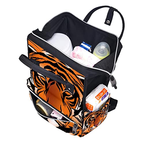 Торби За Торби со Пелени од Тигарска Лента Ранец За Мумии Торба За Пелени Со Голем Капацитет За Нега На Бебиња
