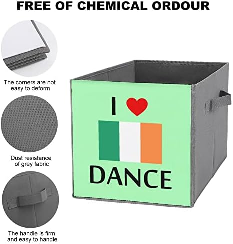 Го Сакам Ирскиот Танц Склопувачки Корпи За Складирање Коцки Организатор Трендовски Кутии За Складирање Ткаенини Вметнува Фиоки За Коцки