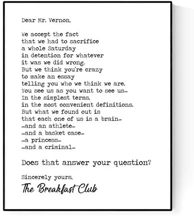 Почитуван г -дин Вернон писмо | Уметнички принт на клубот за појадок