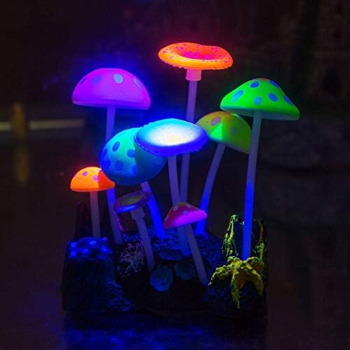 Аквариум Печурки Светлечки Аквариум Печурки Блескави Вештачки Печурки Сјај Во Темно Силиконски Растенија За Аквариум Пешачка Патека
