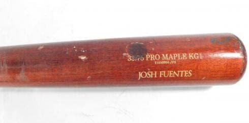 2019-2021 игра на oshош Фуентес користеше Олд Хикори 33,75 Pro Maple KG1 лилјак Rockies - Игра користена MLB лилјаци
