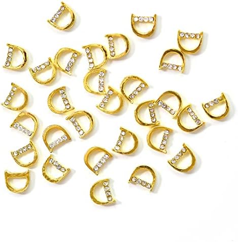 10 парчиња/лот A -Z 26 Англиски букви циркон кристал 3Д украси за уметност на нокти привлечни легури луксузен накит маникир rhinestones