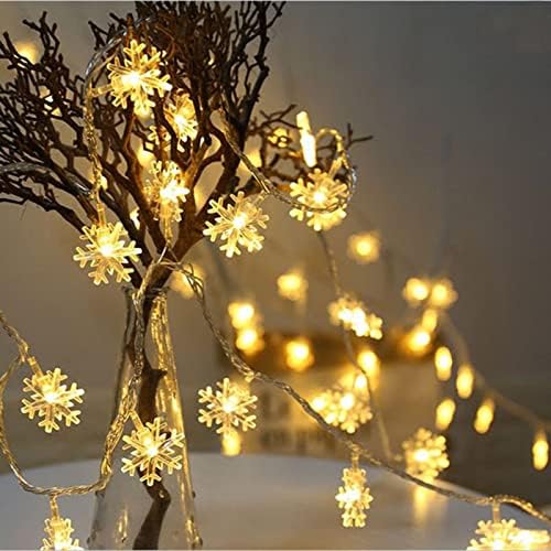 Guolarizi Божиќни снегулки жици светла украси зимски бајки за бајки Божиќни снегулки жици светла скицираат лајт во темница