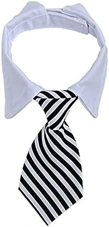 jweemax ПЕТ смокинг памучен јака, прилагодлива формална вратоврска за вратот на вратот за кучиња и мачки Додатоци за чешлање за дневно