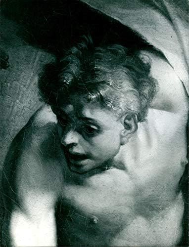 Гроздобер фотографија со детали Каин и Абел работи од Г.Б. Кастиглионе.