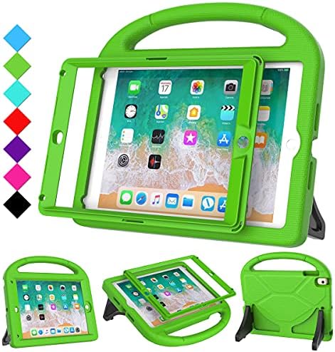 RTOBX iPad 6-ти/5-та генерација кутија, iPad 9.7 Case 2018/2017 за деца со вграден заштитник на екран, трајно шок-отпорен на рачката
