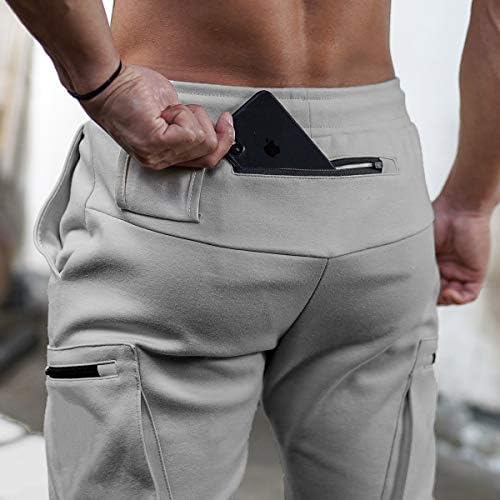 Спортски панталони за вежбање на мажи Аотор, панталони со атлетски патеки за џогер панталони со џебови со џебови со џебови