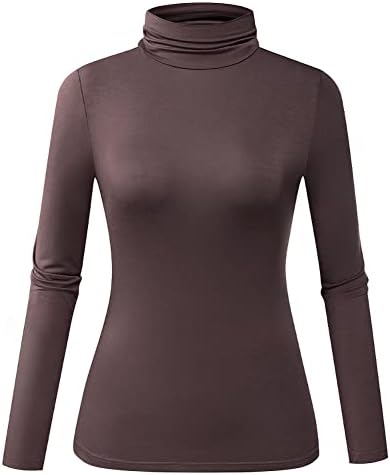 Херу жени со долги ракави со долги ракави тенок опремени лесни лесни активни слоеви врвови кошули
