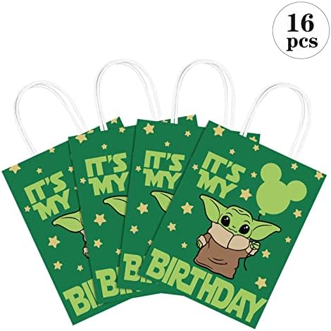 16 парчиња партии за парчиња за забави за бебиња, фаворизираат торби за бебиња војни за забави за забави, поставени торби хартија,