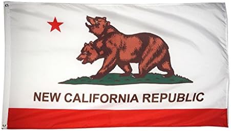 Данф знаме Нова Калифорниска Република Република Банер 3FTX5FT полиестер со месинг гром