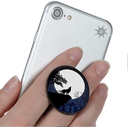 Волк Полна Месечина Планински Телефон Зафат Мобилен Телефон Стојат одговара iPhone Samsung Галакси И Многу Повеќе