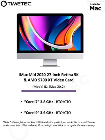 Timetec 32GB КОМПЛЕТ Компатибилен За Apple DDR4 2666MHz / 2667MHz За средината на 2020 iMac / Средината на 2019 iMac 27-инчен w/Retina
