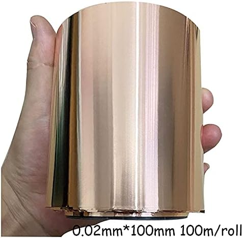 MyCZLQL 1PCS 0,02мм 0,03мм 0,04мм 0,05мм дебелина бакарен лим, рокенрол, чиста чиста бакарна Cu метална плоча 100мм × 1000мм