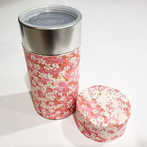Зентеалифеком Јапонски чај канистер Калај Традиционален Ваши Хартија Двоен капак воздухот-Тесни
