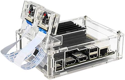 Chengzui Clear Acrylic Case Kit со вентилатор за ладење за комплет за развивачи Mini AI Моќен компјутерска матична плоча автоматска антена