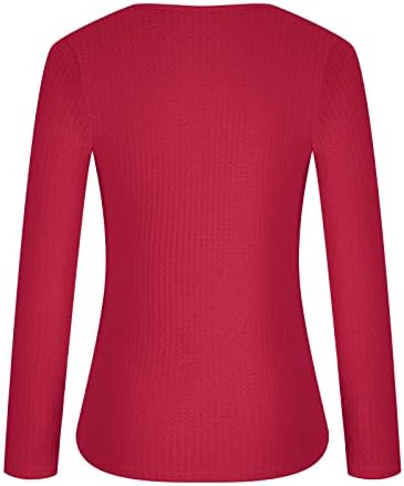 Женски класичен џемпер врвови со лесен долг ракав обичен пуловер против вратот Цврсто лабаво вклопни блузи за дами
