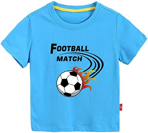 Детлер деца девојчиња момчиња фудбалски цртан филм 3Д отпечатоци лабави врвови меки кратки ракави маички маички врвови на врвови