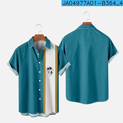 Копче за мажи надолу со кошула со краток ракав 2023 3Д печатење со цветни кошула мажи жени исклучуваат јака маица за
