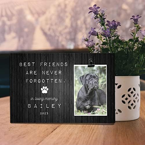 Најдобрите пријатели никогаш не се забораваат, во љубовна меморија Cane CORSO куче Персоналните Куче Меморијален Фото Клип Рамка, Куче Сочувство